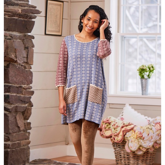 April Cornell Tops - April Cornell Swiss Patchwork Tunic Dress Size XXL